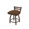 Holland Bar Stool Co 18" Low Back Swivel Vanity Stool, Bronze Finish, Rein Thatch Seat 41118BZ026 - alternate 1